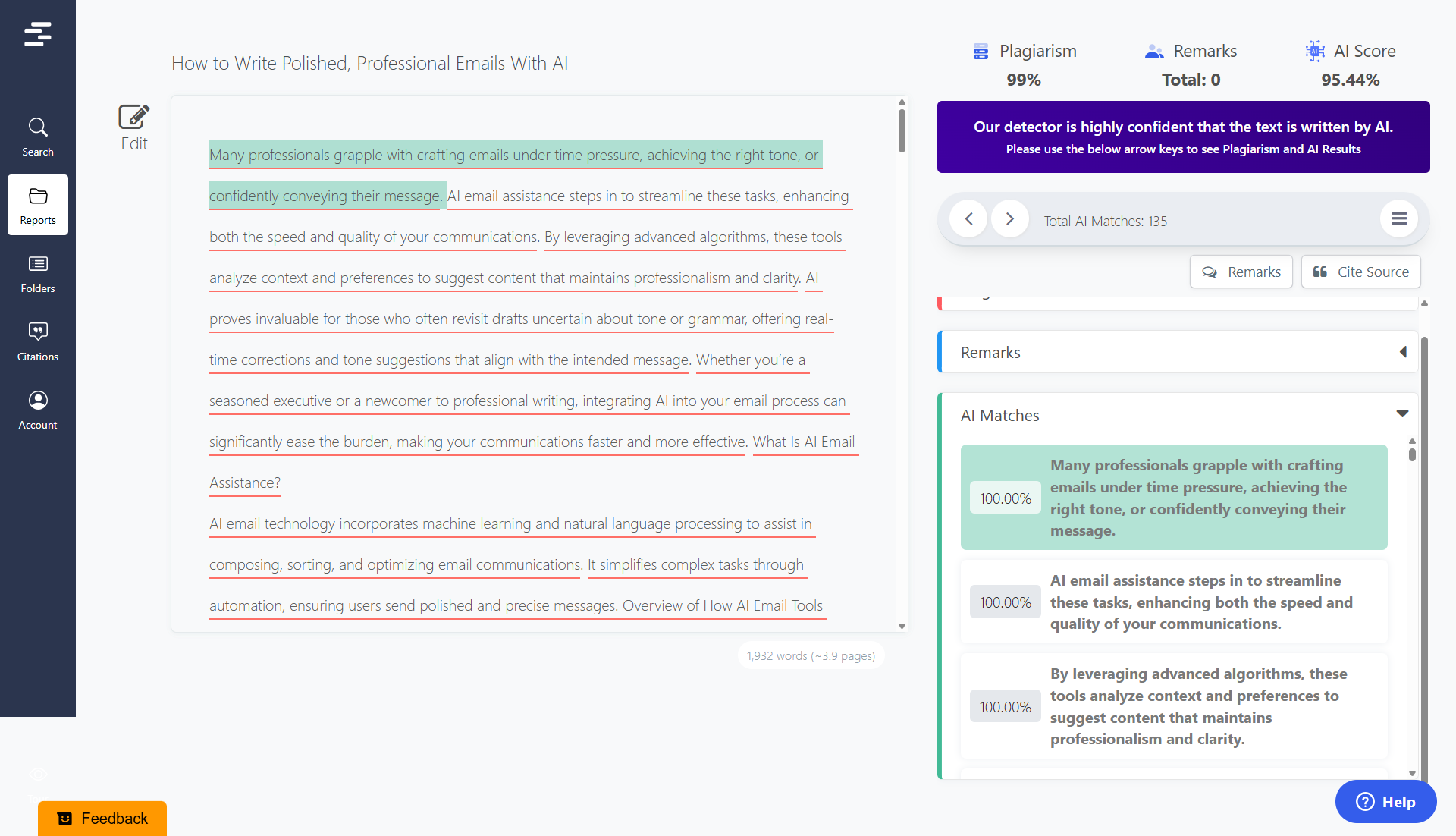 Clear AI Vs Human Analysis