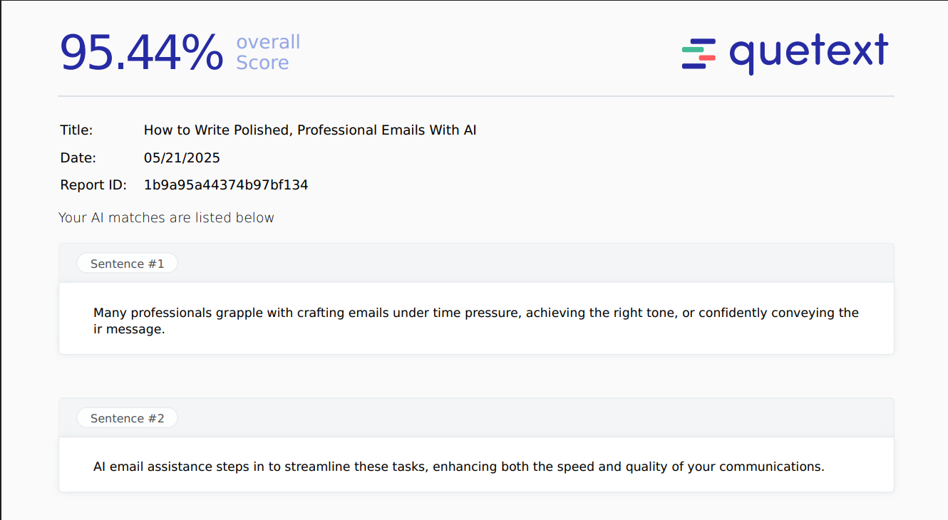 Realtime AI Detection